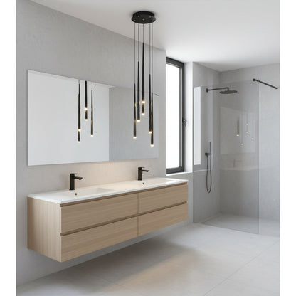 6 - Light Matte Black LED Pendant