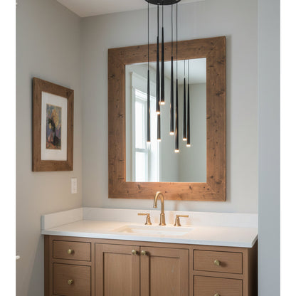 6 - Light Matte Black LED Pendant