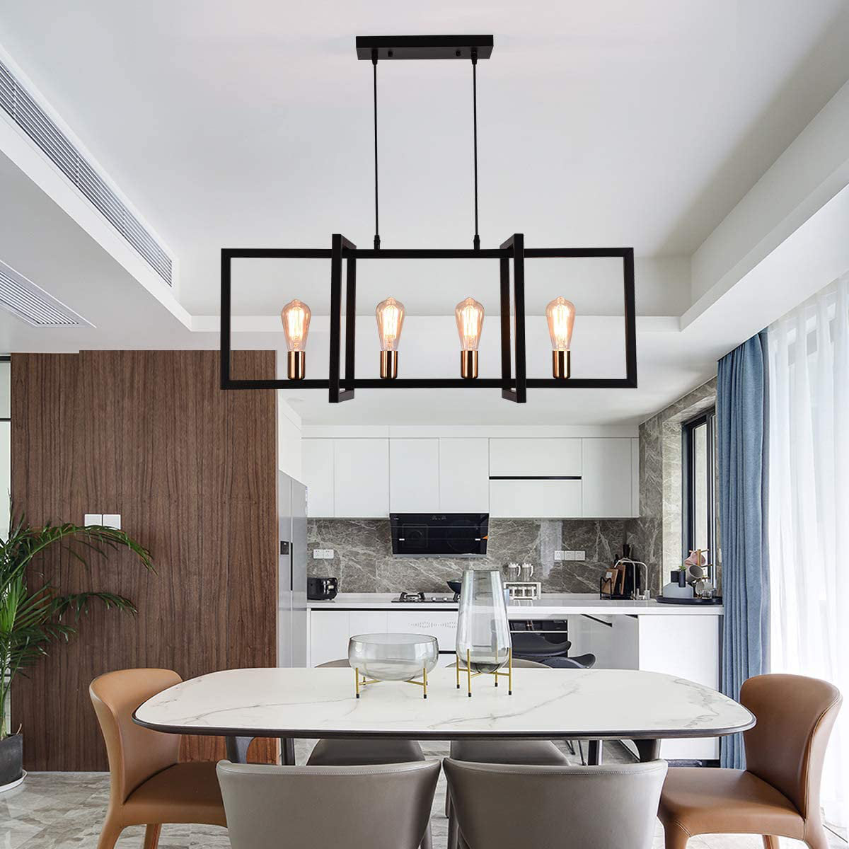 Billal 4 - Light Black Kitchen Island Pendant