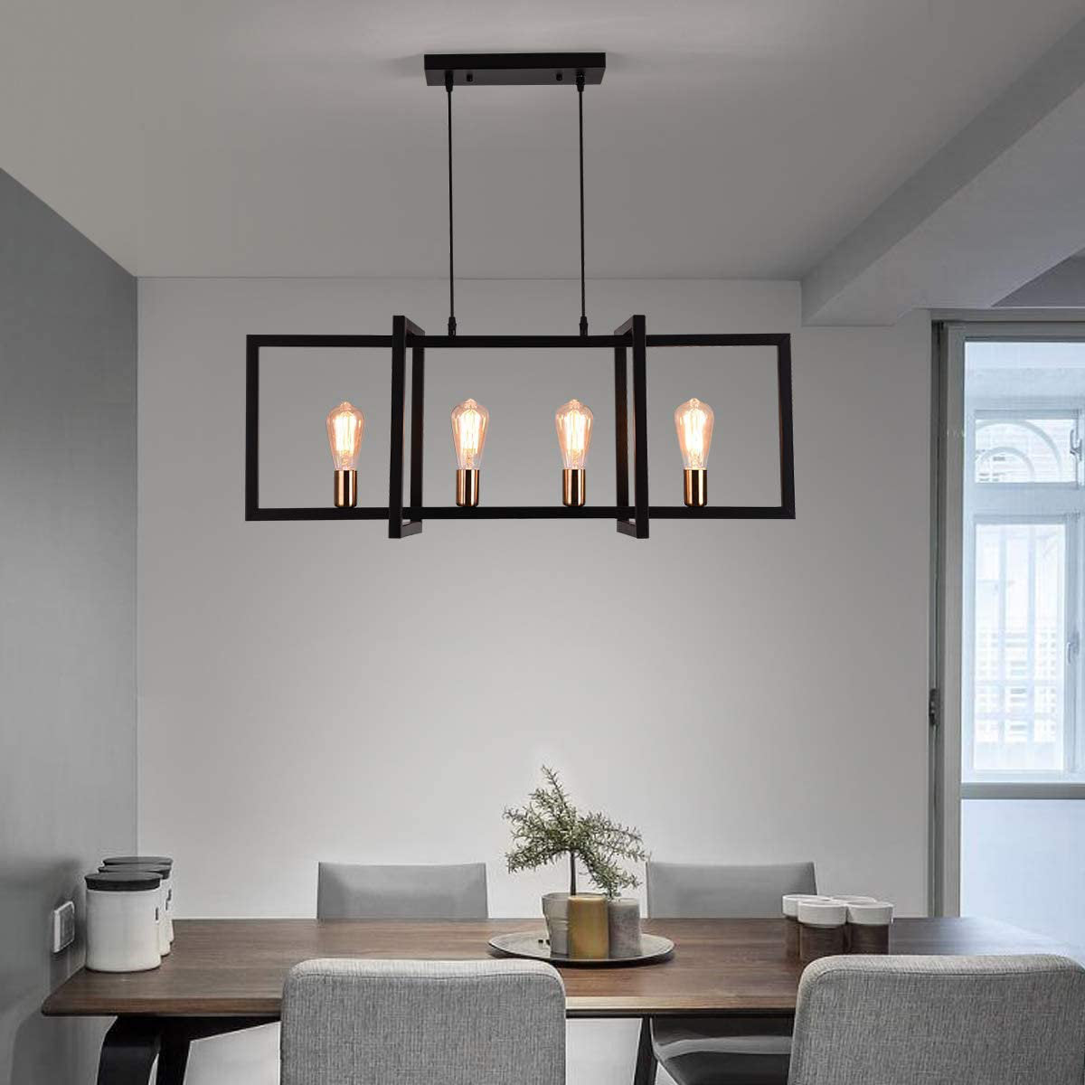 Billal 4 - Light Black Kitchen Island Pendant