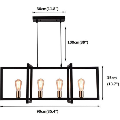 Billal 4 - Light Black Kitchen Island Pendant