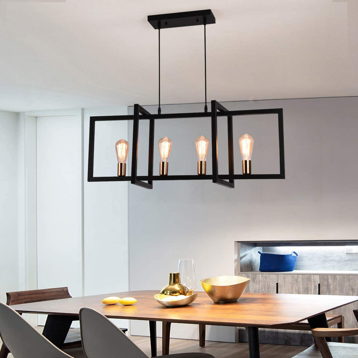 Billal 4 - Light Black Kitchen Island Pendant