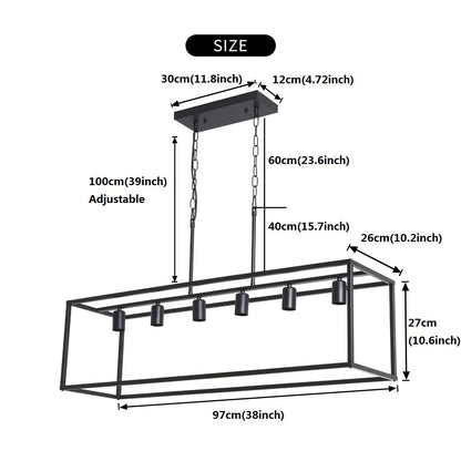 Billal 6 - Light Black Kitchen Island Pendant