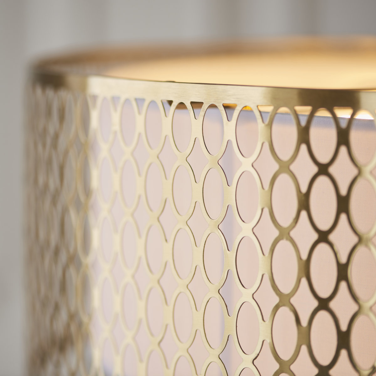 Erika 1 - Light Gold Drum Pendant
