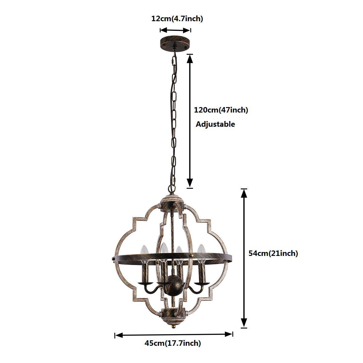 Lentz 4 - Light Brown/Black Pendant