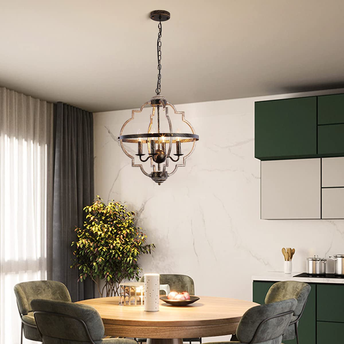 Lentz 4 - Light Brown/Black Pendant