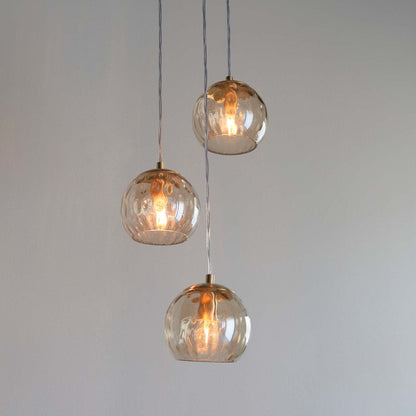 Litbub - Light Cluster Pendant Light - Brass Finish Detail