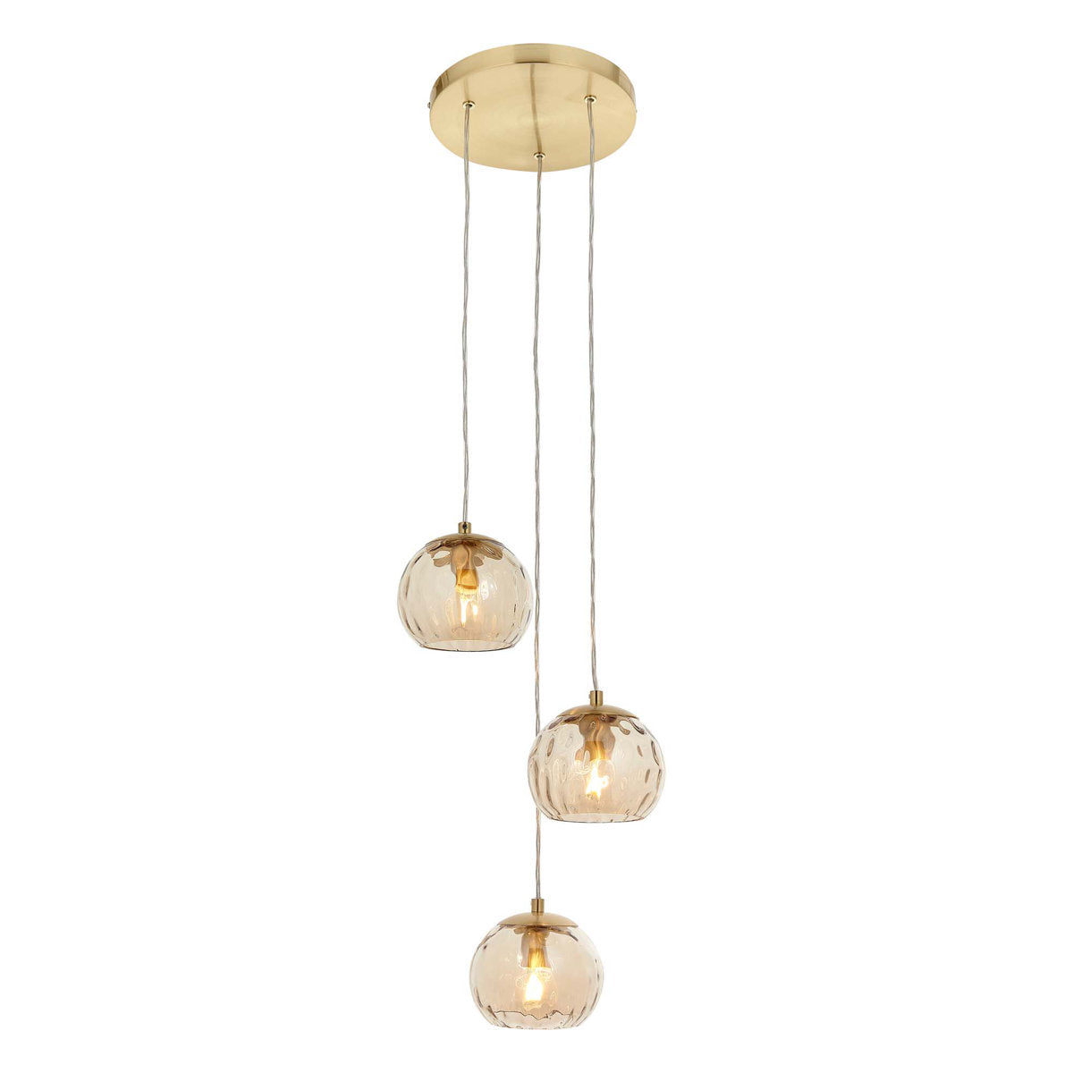 Litchford 3-Light Cluster Pendant - Glass Detail