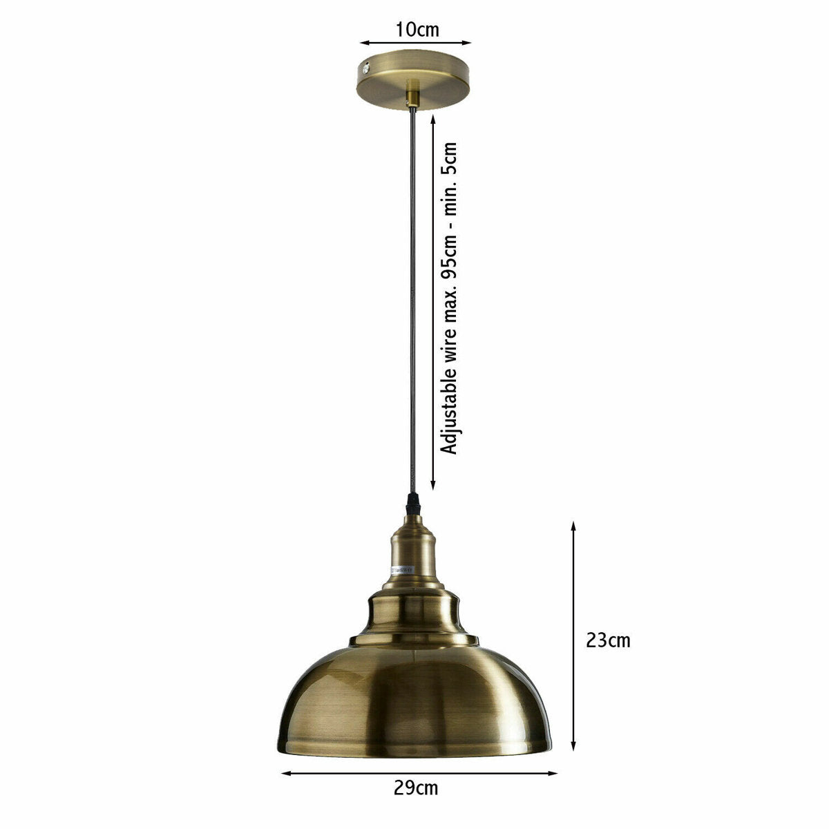 Reidy 1 - Light Gold Dome Pendant